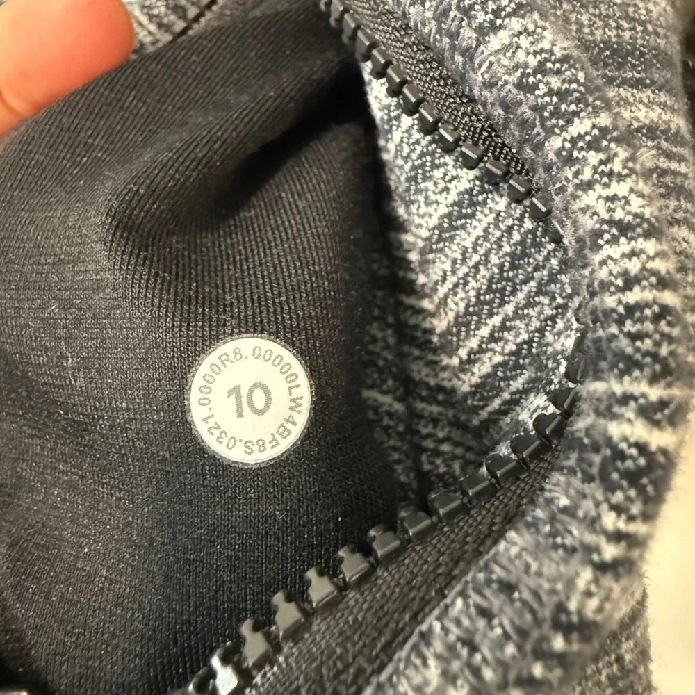 Lululemon Womens Hooded Define Jacket Full Zip 10‎ Grey Space Dye Athleisure